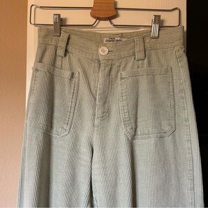 Charlie Holiday Mint Corduroy Wide Leg Pants